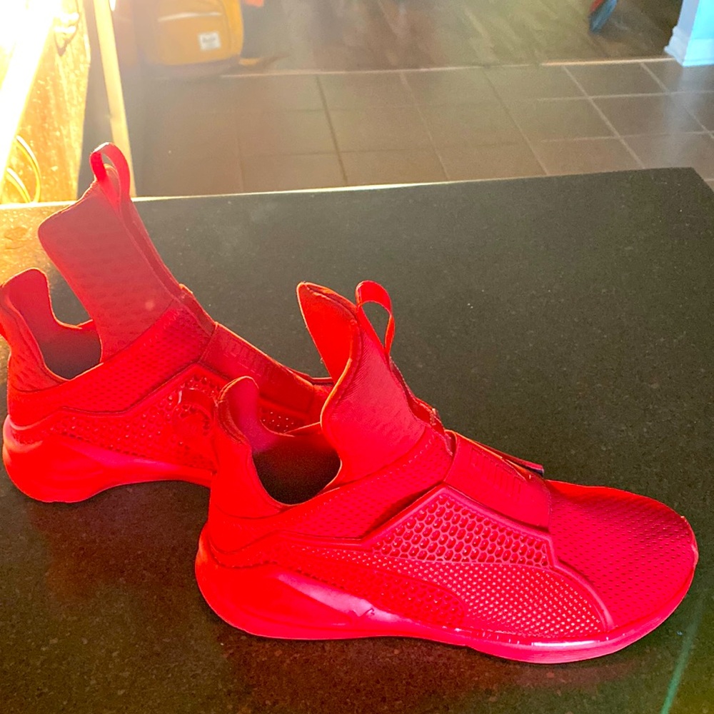 8.5 women’s Puma X Fenty by Rihanna Red. On Amazon for $499.